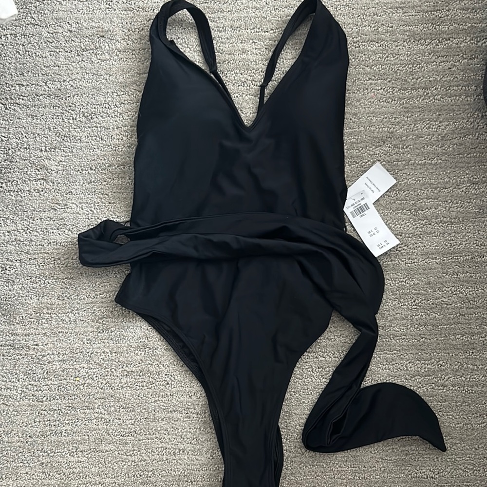 A&F black one piece swimsuit